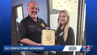 Dispatcher honored after saving lives on a tough shift