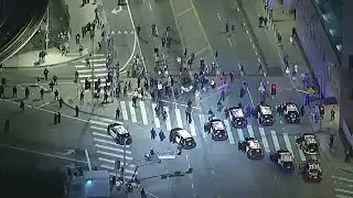Dispersal order issued as protesters linger in downtown LA