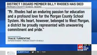 District One Morgan County School Board Member Billy Rhodes dies