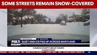 DMV road conditions: Some areas remained snow-covered