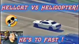 Dodge Hellcat VS Police and News Helicopter 🤣 | REACTION!