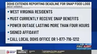 DoHS extends reporting deadline for SNAP food loss