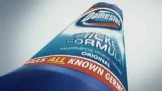 Domestos germ waxing it in Afrikaans