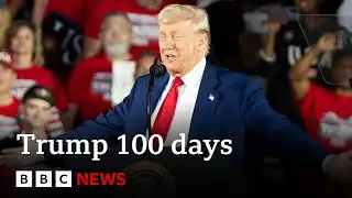 Donald Trump 100 days speech fact-checked by BBC Verify | BBC News
