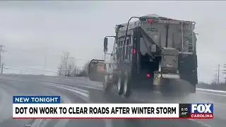 DOT crews work to clear roads after winter storm