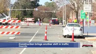 Downtown Greenville construction brings yet another traffic shift