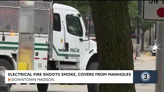 Downtown Madison electrical fire shoots smoke