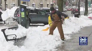 Downtown Northampton remained busy despite the snow day