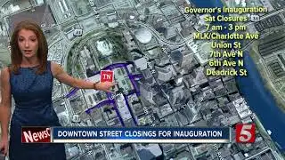Downtown streets close for inauguration