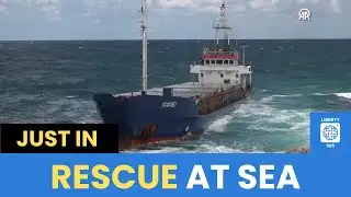 Dramatic Helicopter Rescue: 7 Crew Saved After Cargo Ship Runs Aground in Türkiye
