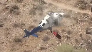 Dramatic! Helicopter rescue turns scary as stretcher spins