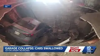 Dramatic photos show garage collapse damage in Milwaukee apartment building