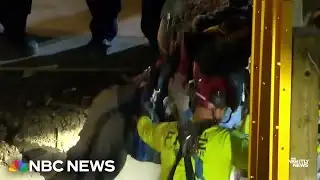 Dramatic rescue of construction worker buried in rubble in Kentucky