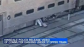 Dramatic video shows woman crawl under Metra train in west suburbs