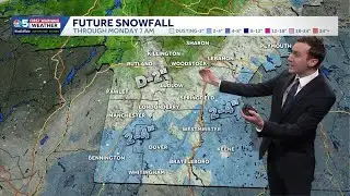 Drier for many Sunday, light snow develops south in Vermont (01-18-26)