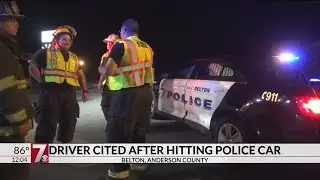 Driver cited after hitting police officer