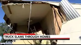 Driver cited after truck slams into two Duson homes