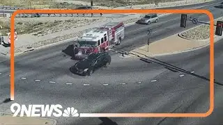 Driver crashes into Aurora firetruck, injuring 3 firefighters