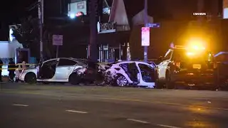 Driver dies after hitting 3 parked cars on Sunset Blvd