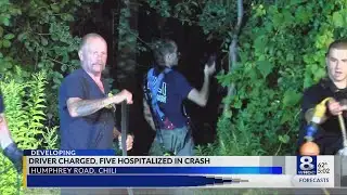 Driver facing several charges after an overnight crash on Humphrey