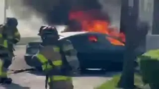 Driver killed after being trapped inside burning Tesla