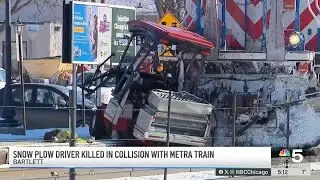 Driver killed after Metra train strikes snowplow in Bartlett