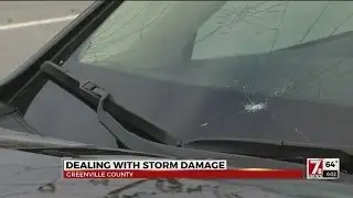 Drivers battle shattered windshields & dented cars after hail storm