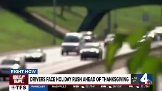 Drivers face holiday rush ahead of Thanksgiving