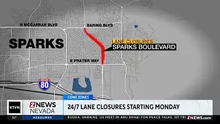 Drives can expect closures along Sparks BLVD.