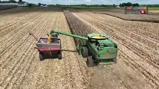 DRONE12: Corn harvest in rural Scott Co.