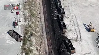 DRONE12: Train derailment, coal spill in rural Cape Girardeau Co.