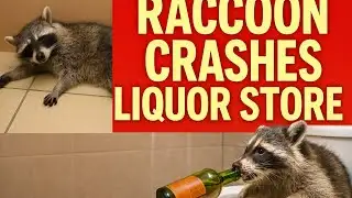 Drunk Raccoon Found Passed Out In Bathroom After Stealing Alcohol