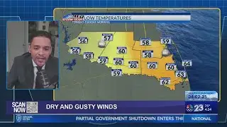 Dry and gusty winds picking up across the Valley