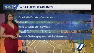 Dry and mild stretch continues