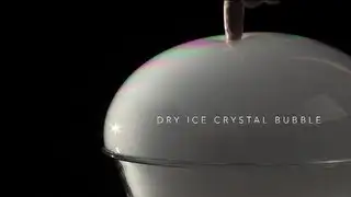 Dry Ice Crystal Bubble