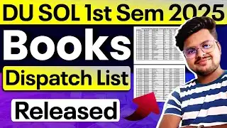 🚨 DU SOL 1st Semester 2025: Study Material Dispatch List Released | Check Your Books Status Now!