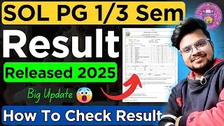 🔥 DU SOL PG 1st & 3rd Semester Result Released 2025  MA, MCOM, MBA Students Must Watch