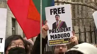 Dueling protests held in lower Manhattan as Nicolas Maduro and his wife arraigned