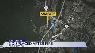 Dumfries townhouse fire leaves 3 displaced, officials say