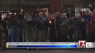 Durham healthcare workers hold vigil for Alex Pretti