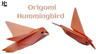 Easy Origami Hummingbird | Paper Bird tutorial | Origami | Hoor Craft