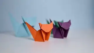 Easy Origami Paper Cat | Simple 2D Cat Design for Beginners 🐱✂️