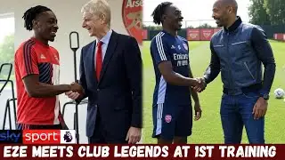 EBERECHI EZE’S FIRST TRAINING AT ARSENAL AS WENGER AND HENRY WELCOME HIM