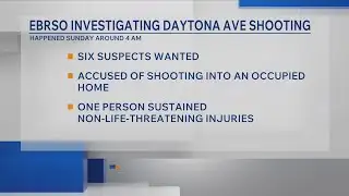 EBRSO: 1 hurt after 6 people seen shooting into Baton Rouge home