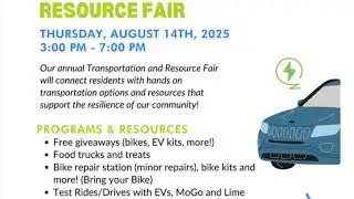 ECN TRANSPORTATION & RESOURCE FAIR (THURSDAY), AUGUST 14TH, 2025 • 3:00PM To 7:00PM…