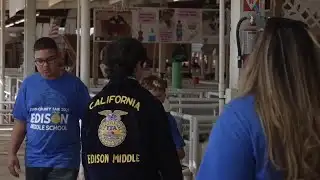 Edison Middle School represents as lone FFA middle school at Kern County Fair