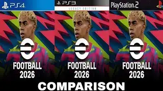 eFootball 2026 PS4 Vs PS3 Vs PS2