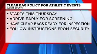 Elbert Co. Schools implements clear bag policy for all athletic events