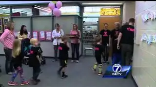 Elementary school teacher finishing chemo thrown surprise party