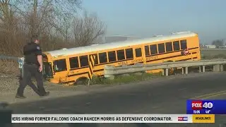 Elementary students rescued from school bus that crashed into creek